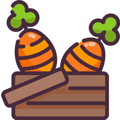 carrots line icon