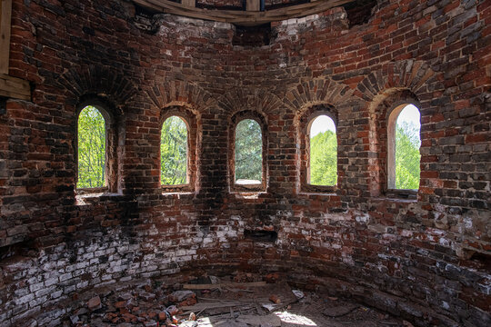 an old wall with windows in the castle