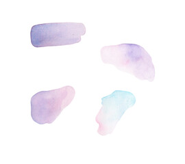 Watercolor illustration. Watercolor backgrounds. Bright and lovely colors. Purple, blue, very peri, pink backgrounds. Watercolor painting
splash