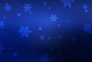 Dark BLUE vector template in carnival style.