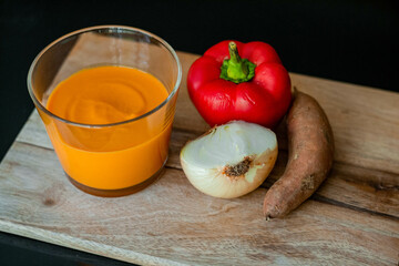 pepper and sweet potato orange soup cream