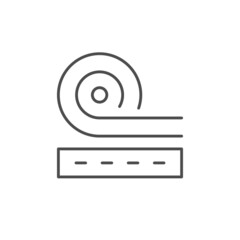 Insulation roll line outline icon