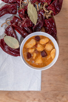 creative potato soup cream peppers beans chorizo sopa riojana
