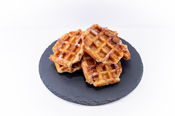 handmade home waffle belgian gauffres gold