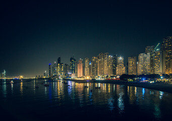 Obraz premium Dubai Marina at night