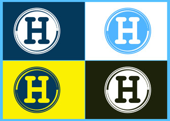 Obraz premium H letter logo and icon design