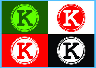 K letter logo and icon design