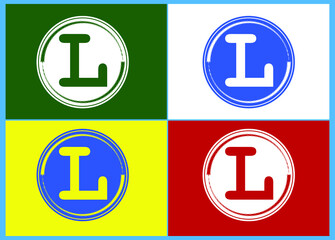 L letter logo and icon design