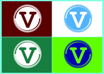 V letter logo and icon design