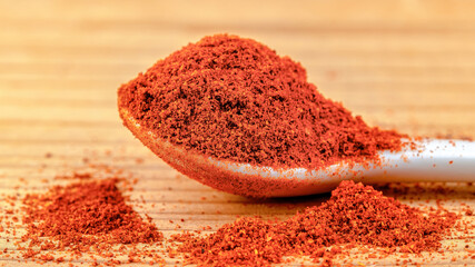 Close-up of smoked paprika powder