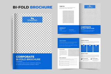 Bifold brochure design, business profile, brochure template, modern bifold brochure Branding template design