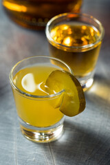Boozy Cold Pickleback Shot Cocktail