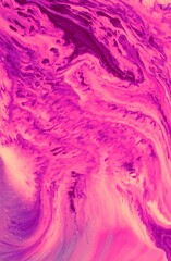 Abstract pink marble background. Acrylic texture with marble pattern. Mixing colors creates an interesting structure. It is well suited for laptop background and wallpaper, fabric