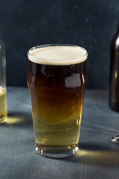 Cold Refreshing Snakebite Cider and Stout Cocktail