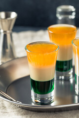 Boozy St Patricks Day Irish Flag Shots