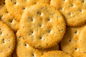 Healthy Brown Round Whole Wheat Crackers