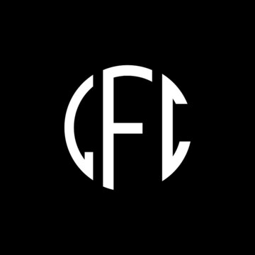 LFC letter logo design. LFC modern letter logo with black background. LFC creative  letter logo. simple and modern letter LFC logo template, LFC circle letter logo design with circle shape. LFC  