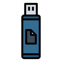 flash drive flash disk storage pendrive file data document office business finance icon
