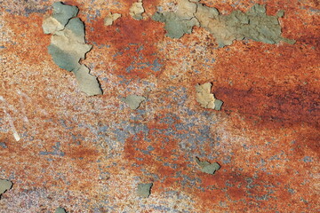 Verwitterte, verrostete alte Metallstrebe einer Eisenbahnbr&uuml;cke