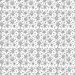 Seamless pattern with viruses. viruses icons on white background.  Doodle illustration with viruses icons