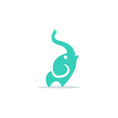 Illustration vector graphic of cute baby elephant for business animal and pet