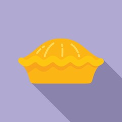 Apple pie icon flat vector. Dessert cake