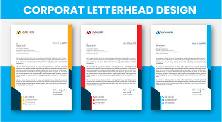 Professional creative corporate letterhead template design for your business new design 2022