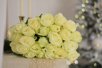 wedding bouquet of roses