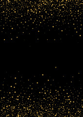 Golden Wedding Confetti Texture. Anniversary Spark Background. Yellow Star Shimmer Illustration. Happy Sequin Design. Gold Shining Pattern