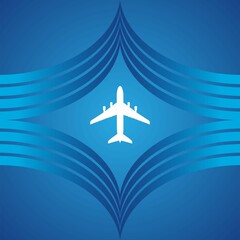 Airplane symbol concept