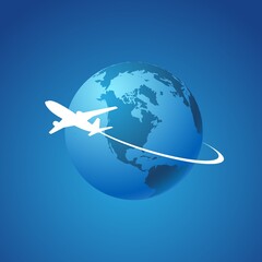 Airplane symbol concept