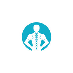 human spine treatment logo design