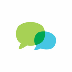 green blue chat group logo design