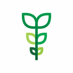 green nature leaf tree logo design