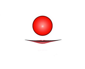 lieber Clownmund mit runder Nase: als Motiv für medizinische Masken oder bei genauer Justierung: für FFP2-Masken 