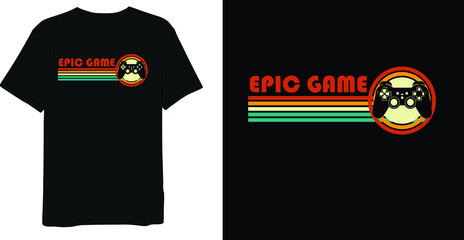Funny Vintage Gaming T-shirt Design 