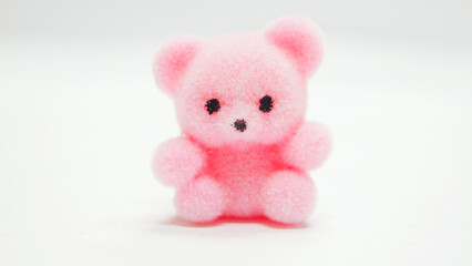 Miniature cute pink teddy bear 