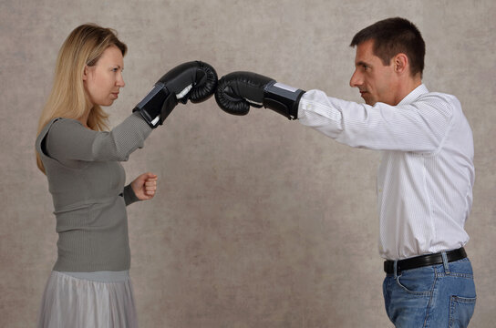 Personal boundaries in relationships. Couple In Quarrel. Family arguing, Disagreement concept