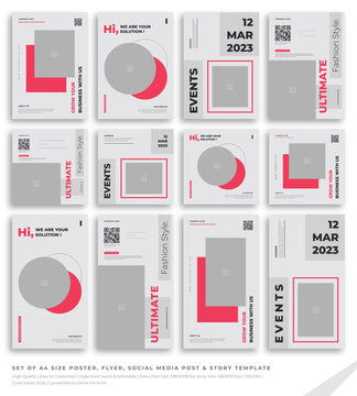 Fully Editable Minimalist Business Flyer, Poster, Social Media Post & Story Template