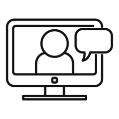 Job mentor icon outline vector. Training help