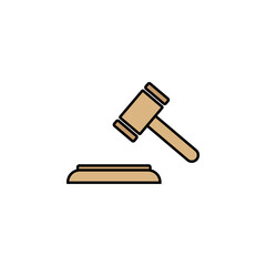court, protest, decision line colored icon. Elements of protests illustration icons. Signs, symbols can be used for web, logo, mobile app, UI, UX