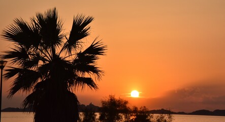 Coucher de soleil à La pointe rouge Marseille