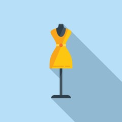 Clothing mannequin icon flat vector. Repair tailor