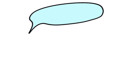 Sprechblase ohne Text mit löschbarer Farbfüllung