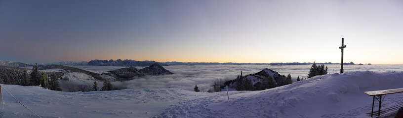 Winter auf der Hochries: Sonnenaufgang