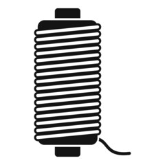 Thread icon simple vector. Broken cloth