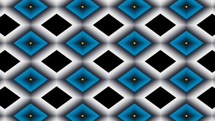 Blue and white square design abstract with black background