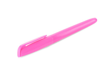 Bright color marker on white background. School stationery