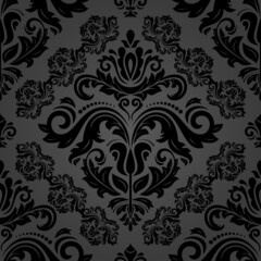 Orient classic pattern. Seamless abstract background with vintage black elements. Orient background. Ornament for wallpaper and packaging