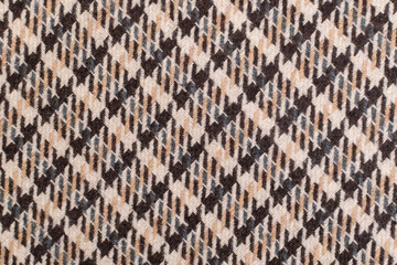 Classic tweed, Wool Background Texture. Coat close-up. Expensive men's suit fabric. Glenurquhart...